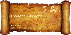 Thomasz Szemere névjegykártya